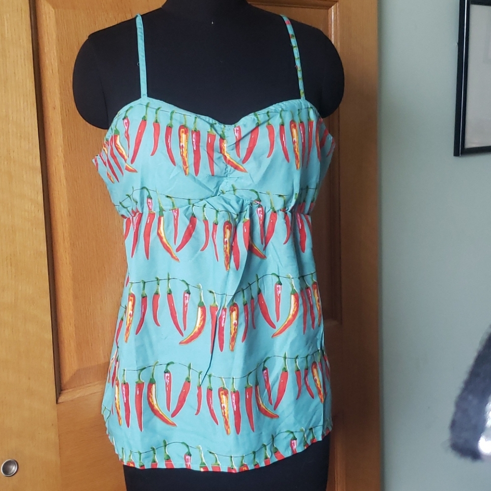 Apollo Chilli Peppers spagetti strap tank Top